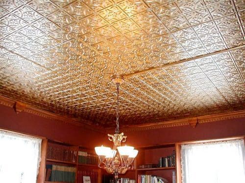 decorative faux tin ceiling tiles brass