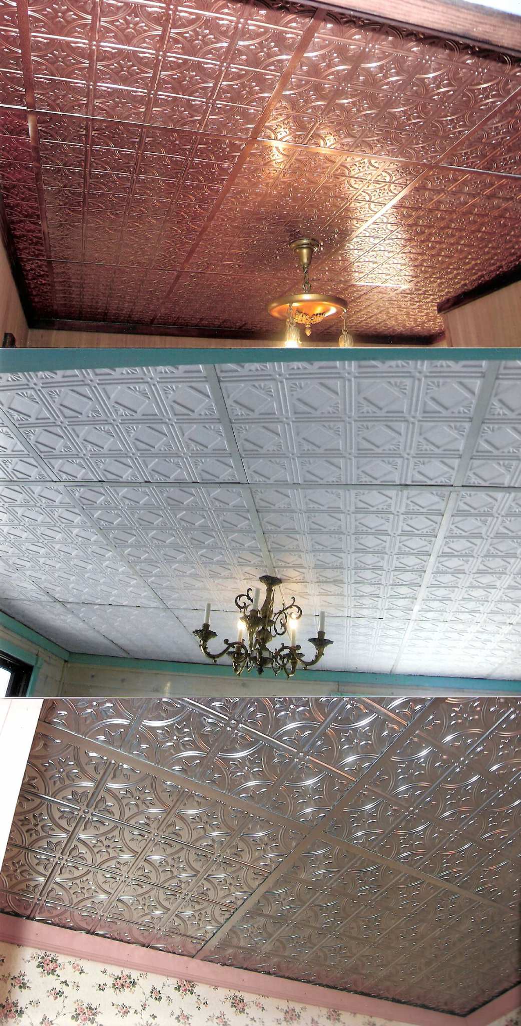 faux tin drop ceiling-grid
