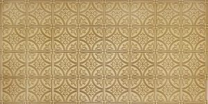 faux tin ceiling tile in brass