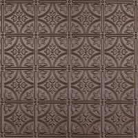 faux tin ceiling tile in bronze