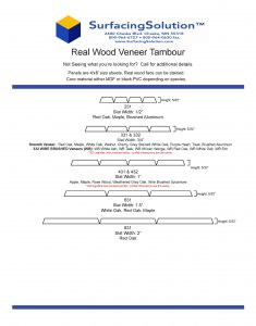Real Wood Veneer Tambour for Walls, Ceilings, wainscots, pole wraps and more!
