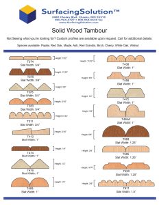 Surfacing Solution Solid Wood Tambour Panels Profile Sheet 1 - Fluted wood wall panels